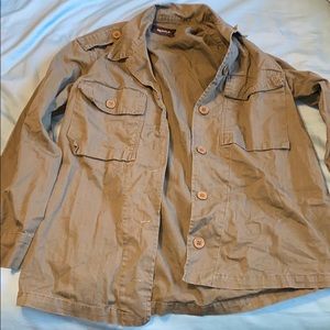 Olive green utility jacket